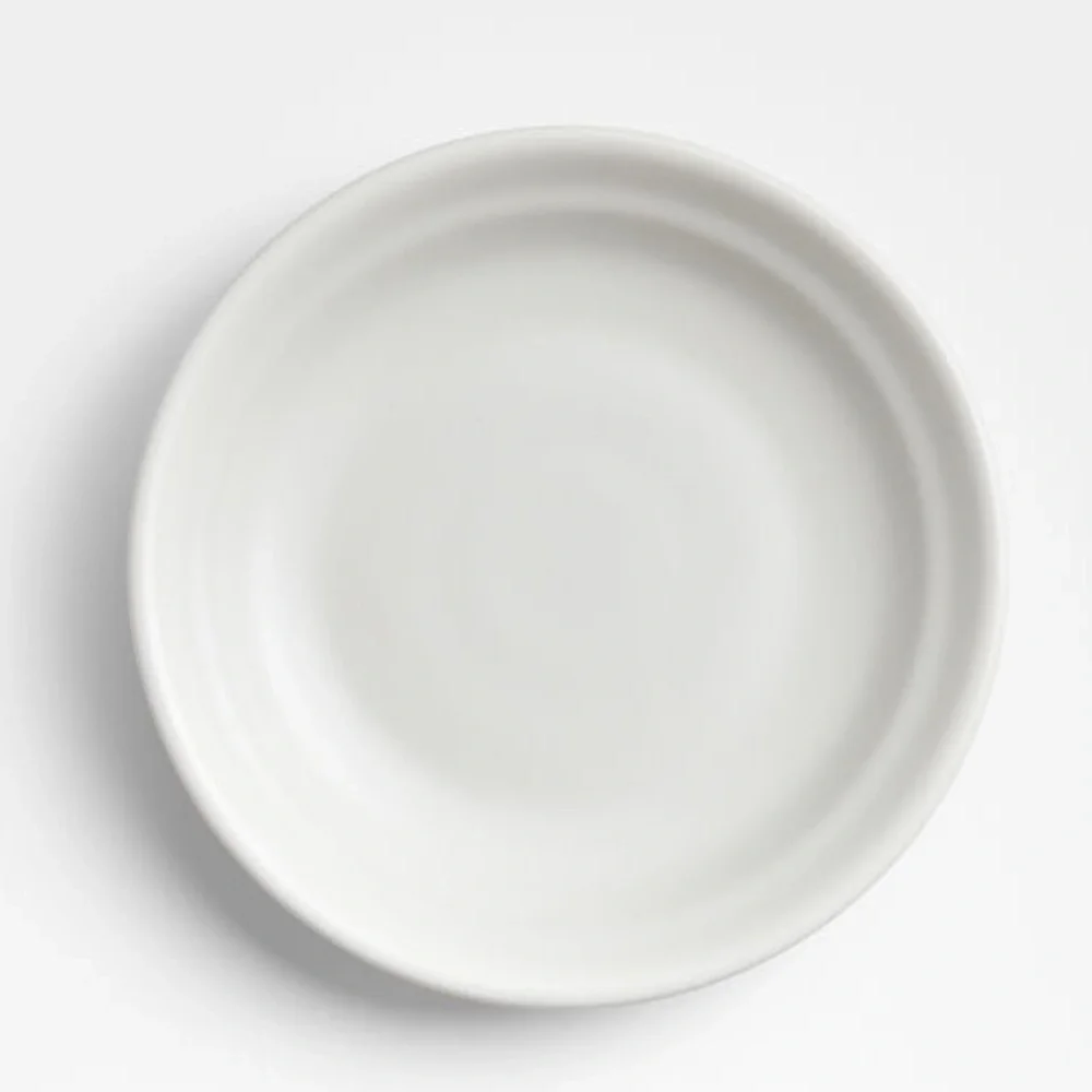 New! Crate&Barrel Crate&Barrel White Stoneware Salad Plate
